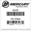 Bar codes for Mercury Marine part number 69355