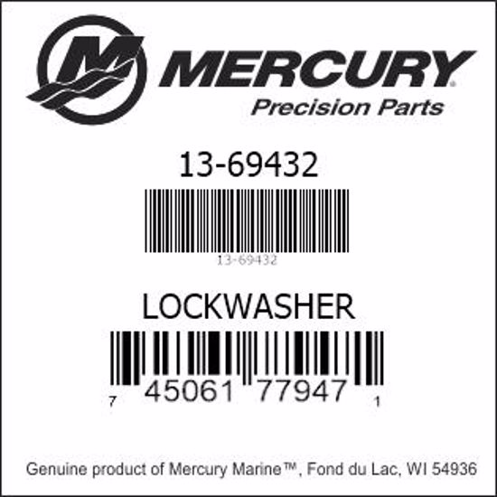Bar codes for Mercury Marine part number 13-69432