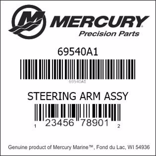 Bar codes for Mercury Marine part number 69540A1