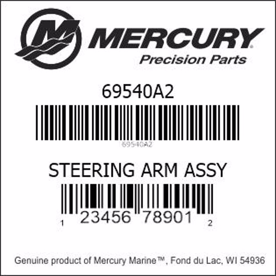 Bar codes for Mercury Marine part number 69540A2