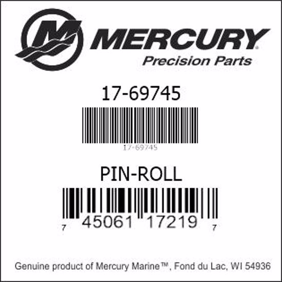 Bar codes for Mercury Marine part number 17-69745