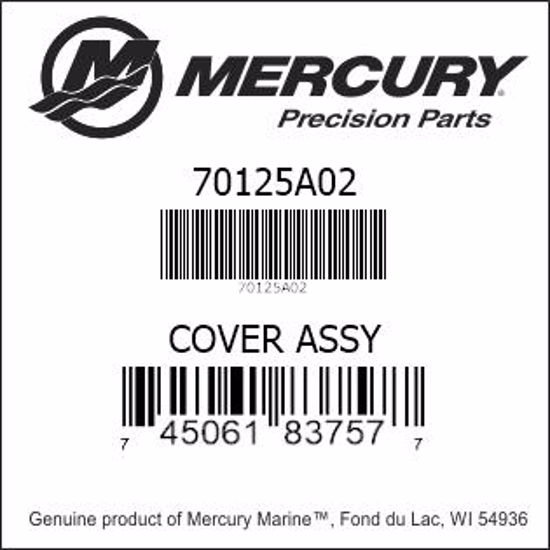 Bar codes for Mercury Marine part number 70125A02