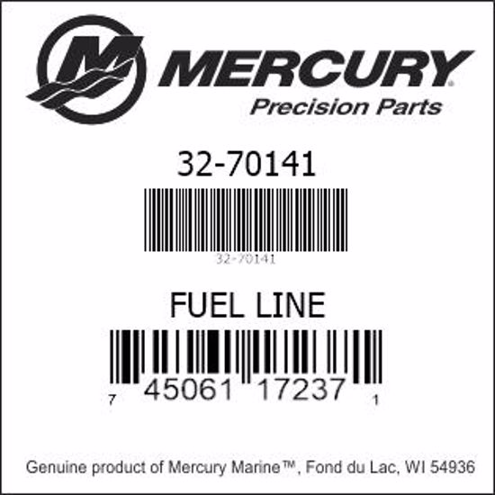 Bar codes for Mercury Marine part number 32-70141