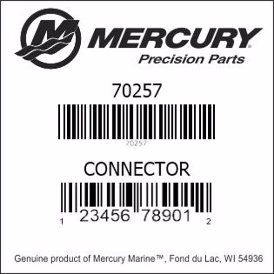 Bar codes for Mercury Marine part number 70257