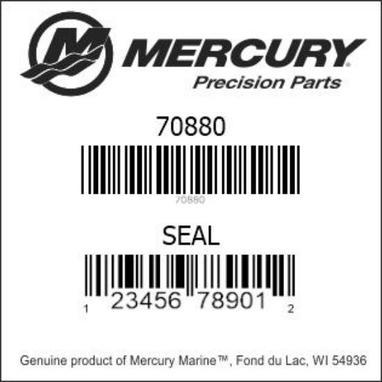 Bar codes for Mercury Marine part number 70880