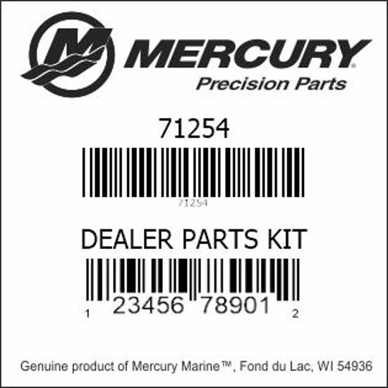 Bar codes for Mercury Marine part number 71254