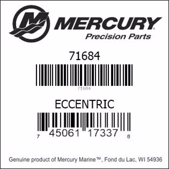 Bar codes for Mercury Marine part number 71684