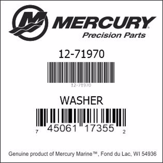 Bar codes for Mercury Marine part number 12-71970