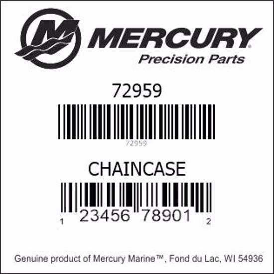 Bar codes for Mercury Marine part number 72959