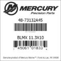 Bar codes for Mercury Marine part number 48-73132A45
