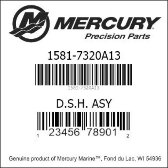 Bar codes for Mercury Marine part number 1581-7320A13