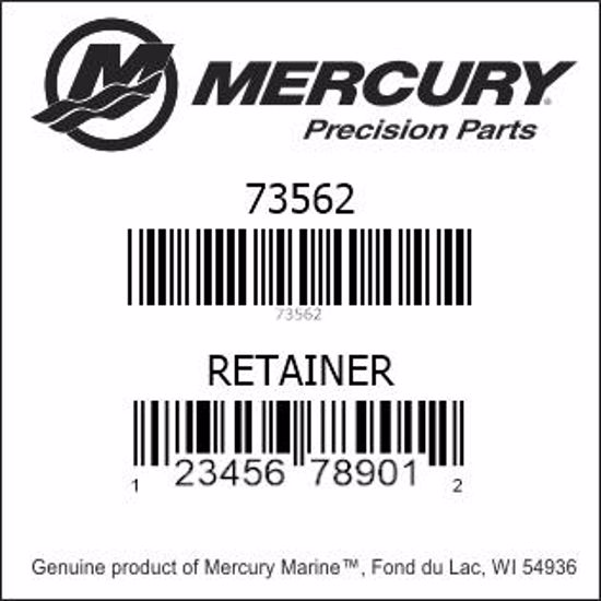 Bar codes for Mercury Marine part number 73562