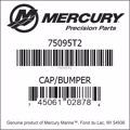 Bar codes for Mercury Marine part number 75095T2