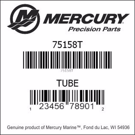 Bar codes for Mercury Marine part number 75158T