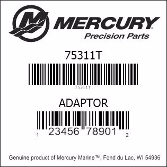 Bar codes for Mercury Marine part number 75311T