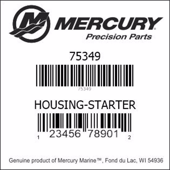 Bar codes for Mercury Marine part number 75349