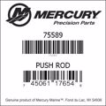 Bar codes for Mercury Marine part number 75589