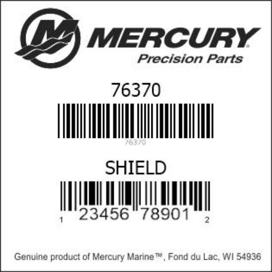 Bar codes for Mercury Marine part number 76370