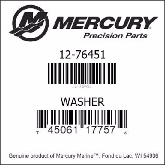 Bar codes for Mercury Marine part number 12-76451