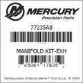 Bar codes for Mercury Marine part number 77235A8