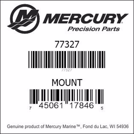 Bar codes for Mercury Marine part number 77327