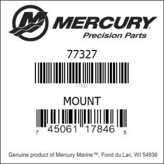 Bar codes for Mercury Marine part number 77327