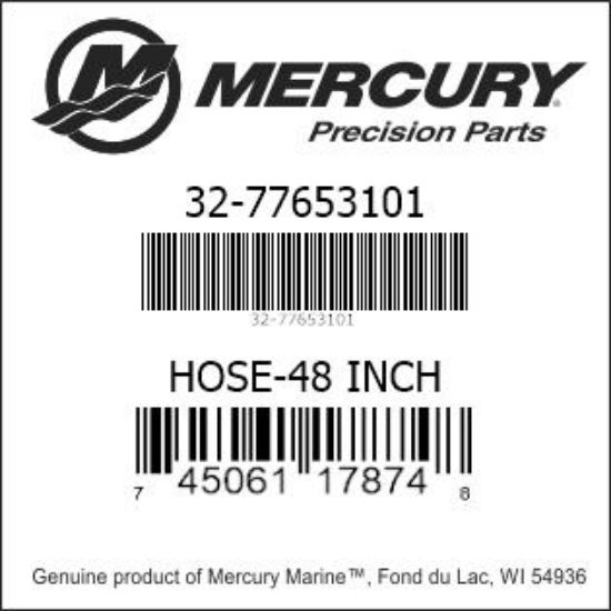 Bar codes for Mercury Marine part number 32-77653101