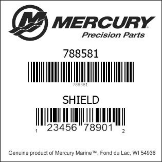 Bar codes for Mercury Marine part number 788581