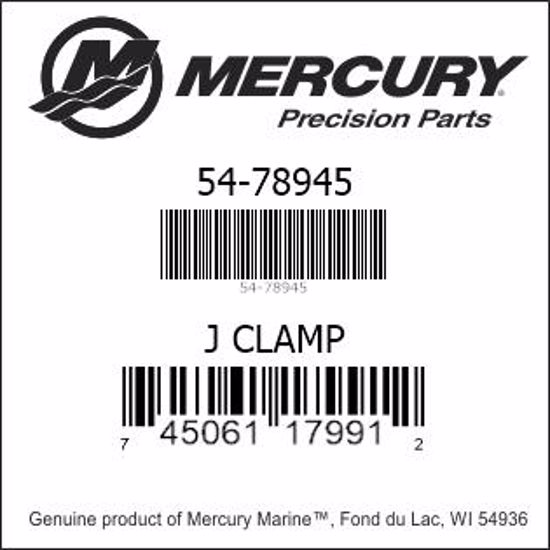 Bar codes for Mercury Marine part number 54-78945