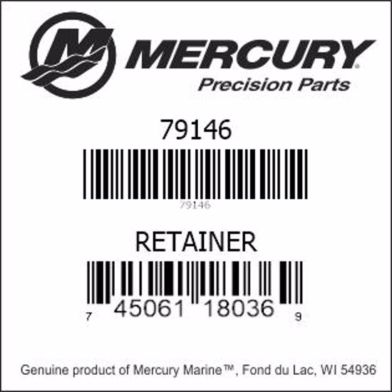 Bar codes for Mercury Marine part number 79146