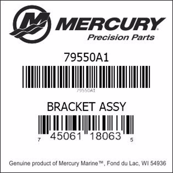 Bar codes for Mercury Marine part number 79550A1
