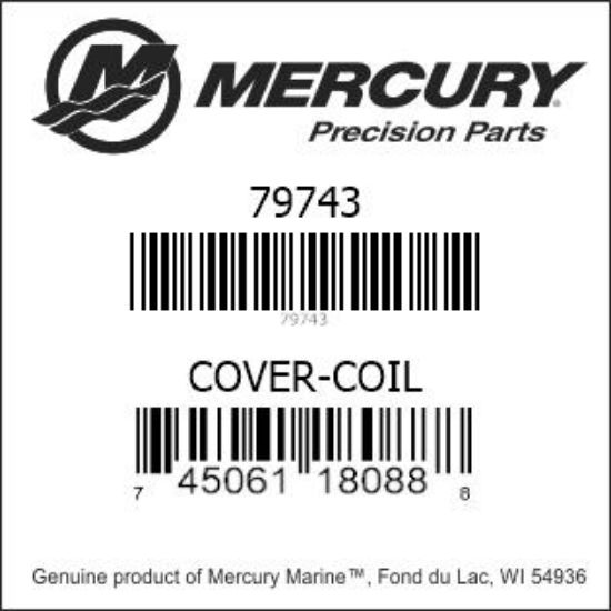 Bar codes for Mercury Marine part number 79743