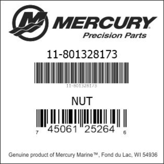 Bar codes for Mercury Marine part number 11-801328173