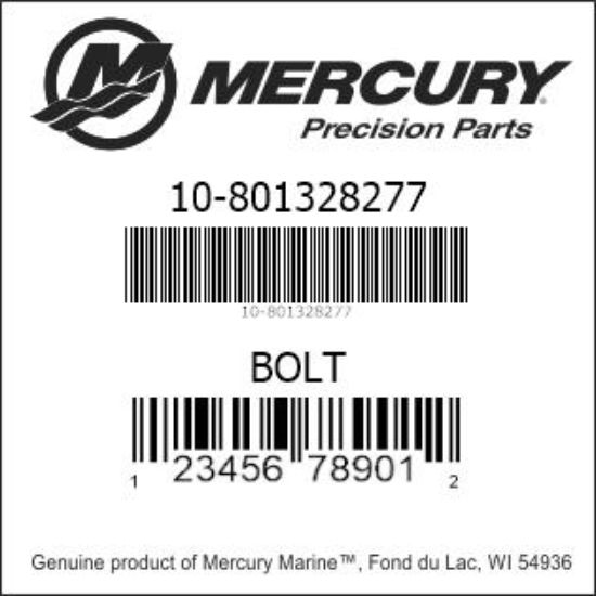 Bar codes for Mercury Marine part number 10-801328277