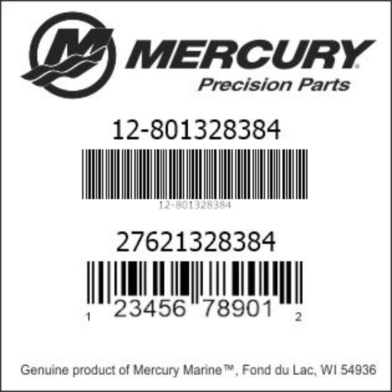 Bar codes for Mercury Marine part number 12-801328384