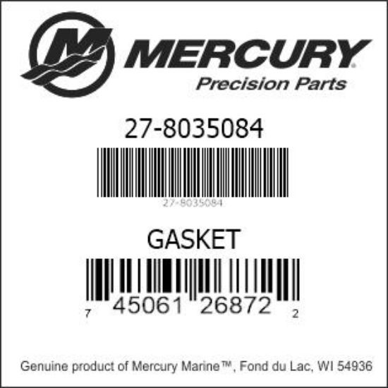 Bar codes for Mercury Marine part number 27-8035084