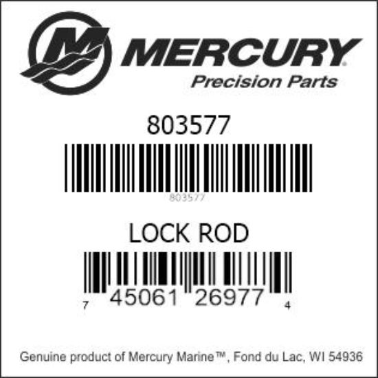 Bar codes for Mercury Marine part number 803577