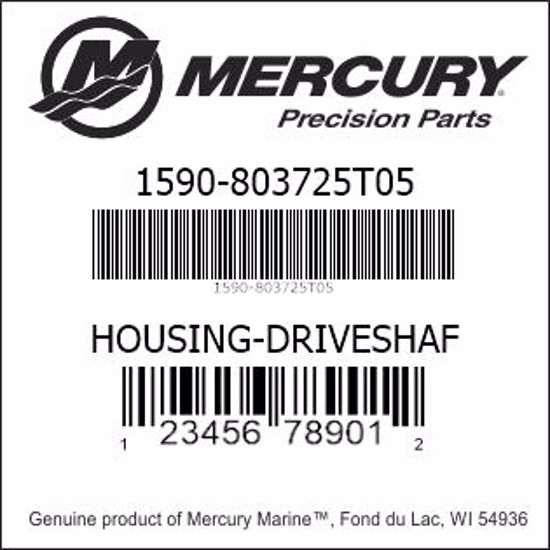 Bar codes for Mercury Marine part number 1590-803725T05