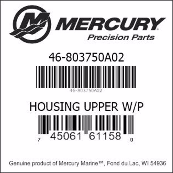 Bar codes for Mercury Marine part number 46-803750A02