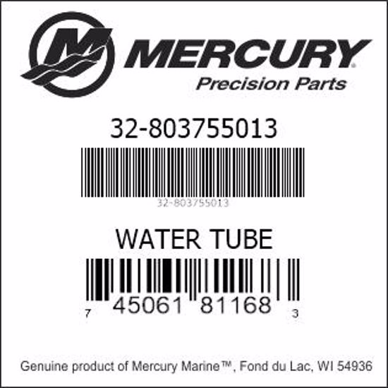Bar codes for Mercury Marine part number 32-803755013
