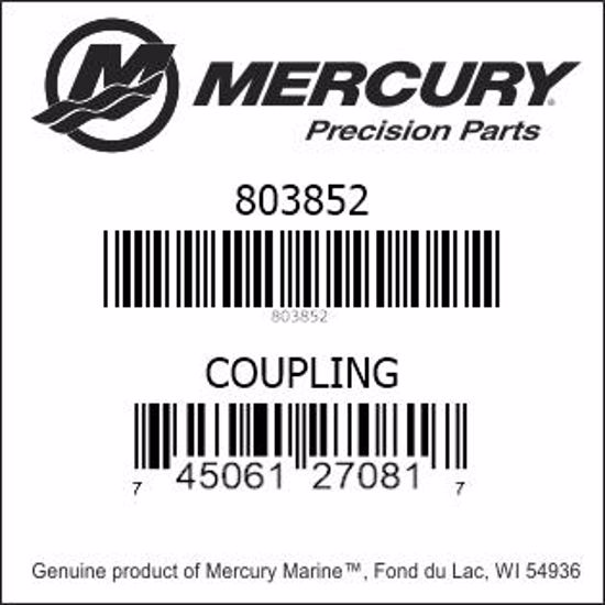 Bar codes for Mercury Marine part number 803852