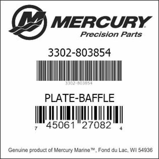 Bar codes for Mercury Marine part number 3302-803854
