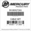 Mercury Marine part number 84-804272A1 CABLE SET Bar codes for Mercury Marine part number 84-804272A1