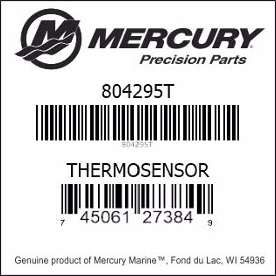 Bar codes for Mercury Marine part number 804295T