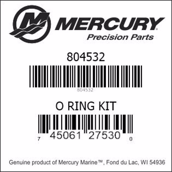 Bar codes for Mercury Marine part number 804532