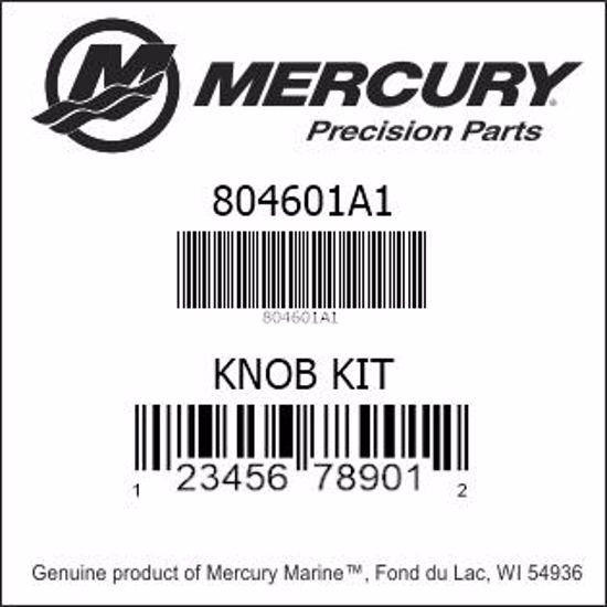 Bar codes for Mercury Marine part number 804601A1