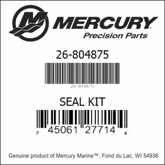 Bar codes for Mercury Marine part number 26-804875