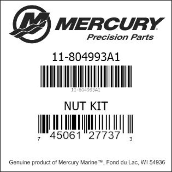 Bar codes for Mercury Marine part number 11-804993A1