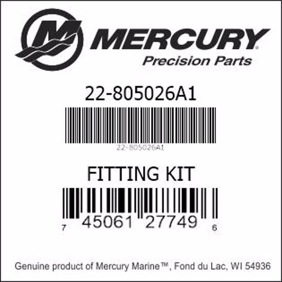 Bar codes for Mercury Marine part number 22-805026A1