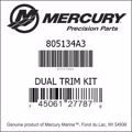 Bar codes for Mercury Marine part number 805134A3